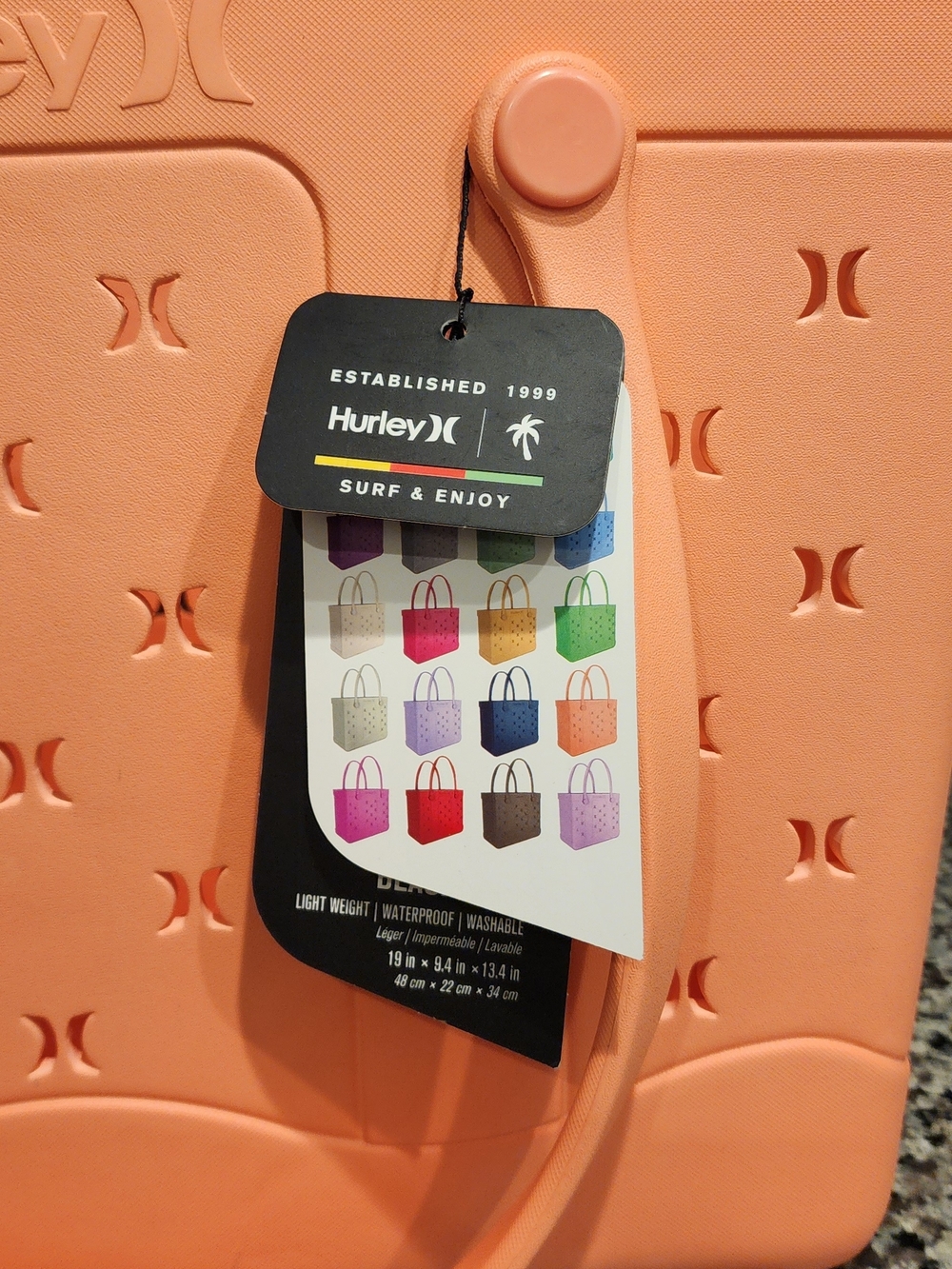 Hurley Peach Tote Bag - Picture 5 of 6